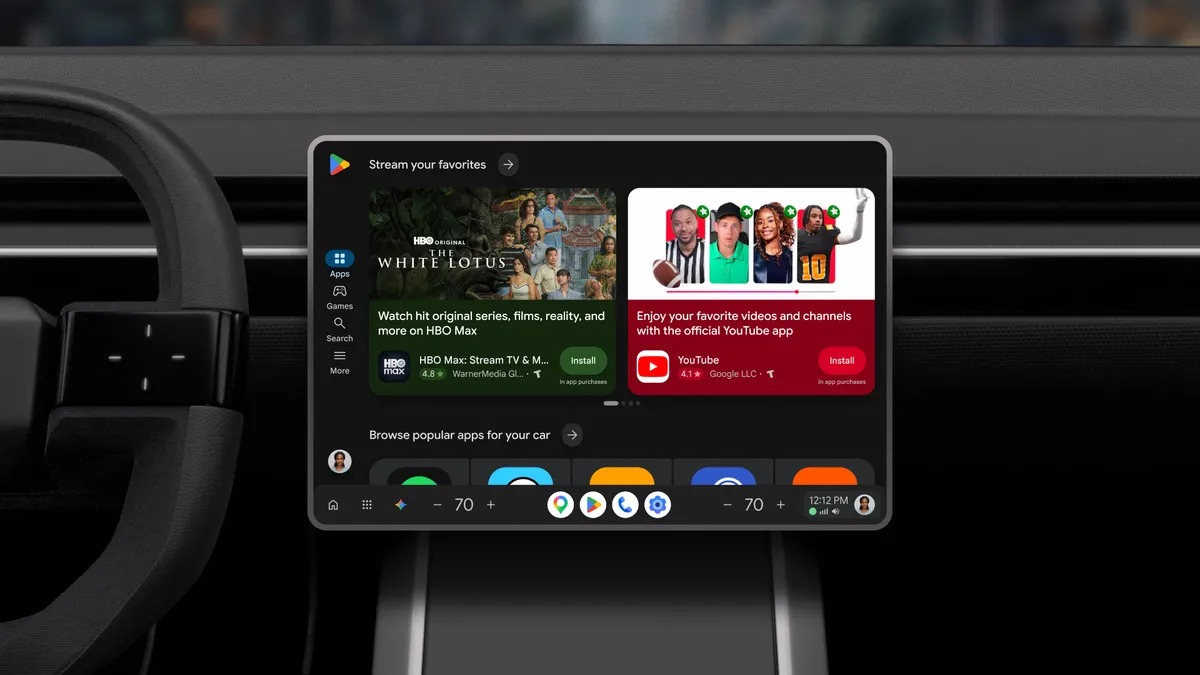 Google 车机版 Google Play 2024 年重大升级：动态屏幕适配、YouTube 仪表盘播放正式授权