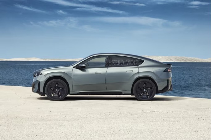 2027 款宝马电动轿跑 SUV iX4 曝光:溜背造型,17.9 英寸中央触控屏 车型实拍
